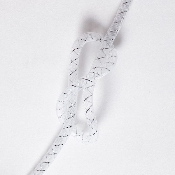 Crin 8 mm- Tub lurex vit/silver