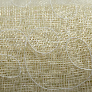 Stuvbit - Bananfiber Broderad - Offwhite, 50x44 cm